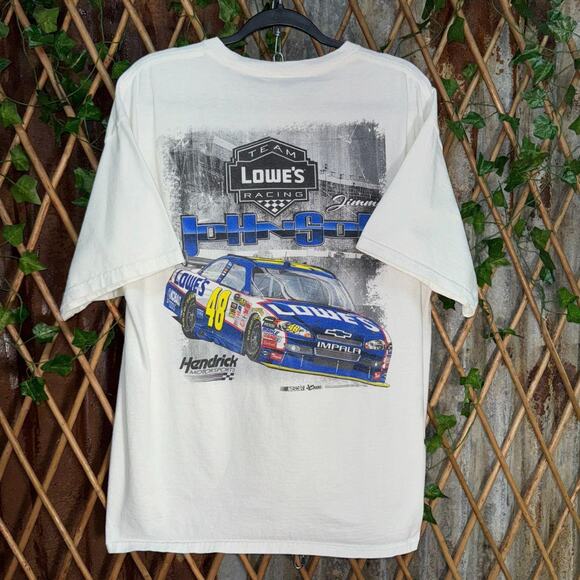 Vintage y2k jimmie johnson nascar racing lowes 2000s t-shirt - Picture 1 of 4
